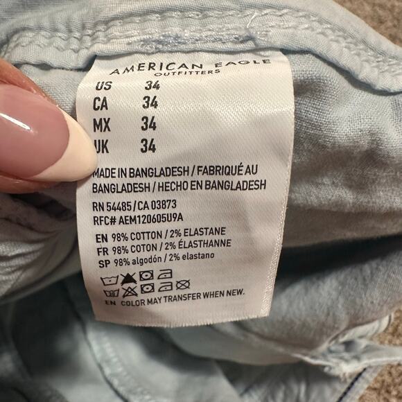 AMERICAN EAGLE Men's AE Ne(x)t Level Classic Khaki Short Size 34 - Picture 3 of 9